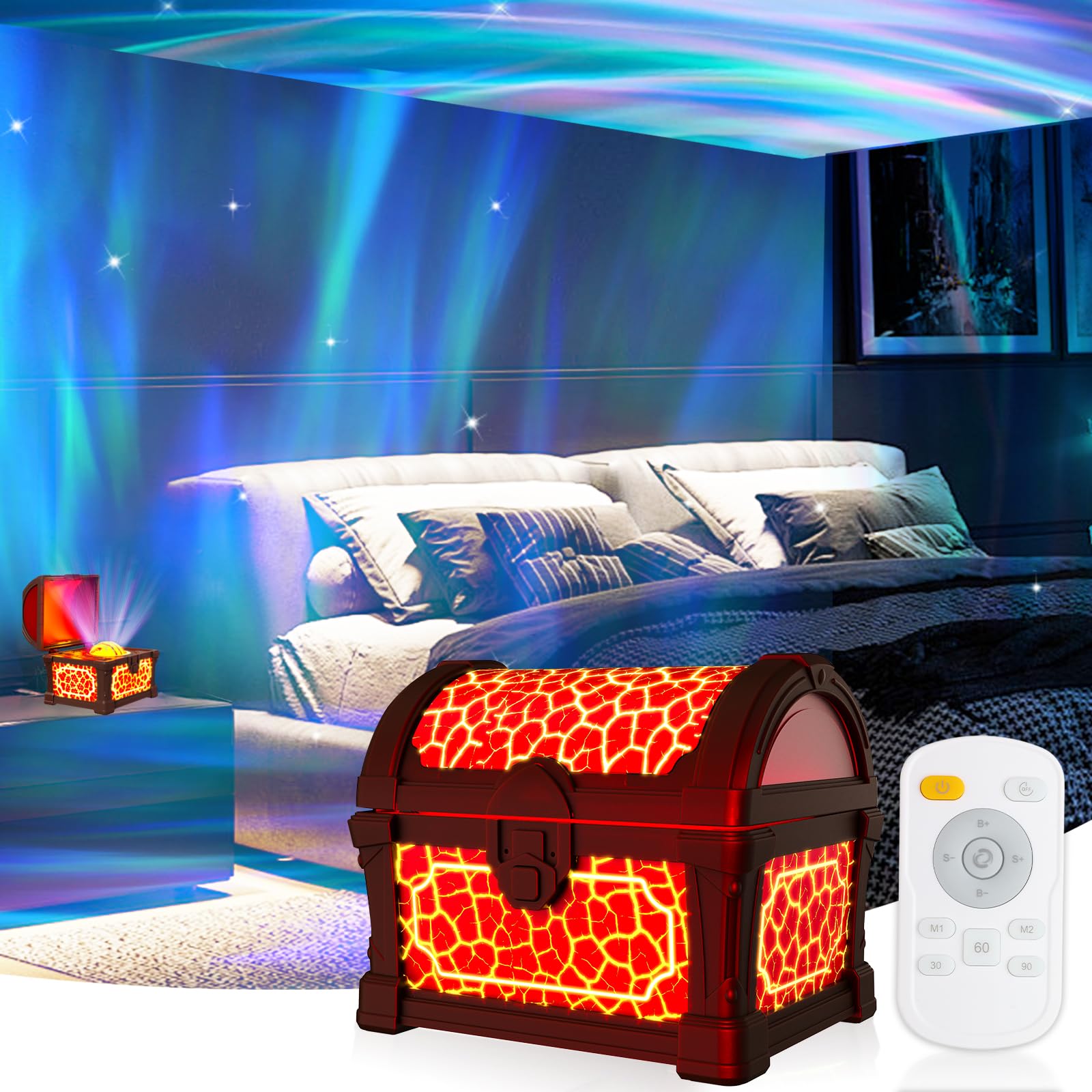 PearlyCats Treasure Box Night Light Galaxy Projector: Northern
